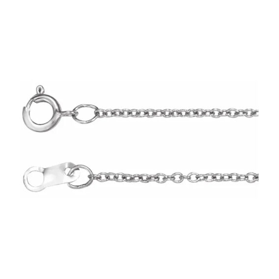 Adjustable Chain Bracelet, Diamond-Cut Cable Chain 1mm - CH123AB - Image 2