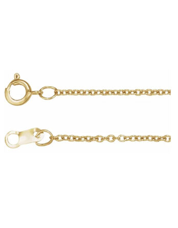 Adjustable Chain Bracelet, Diamond-Cut Cable Chain 1mm - CH123AB