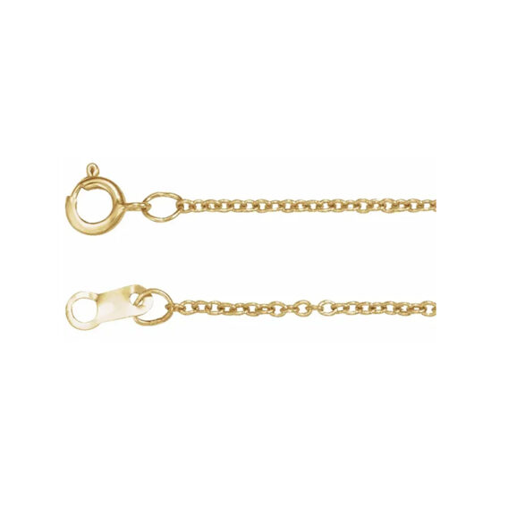 Adjustable Chain Bracelet, Diamond-Cut Cable Chain 1mm - CH123AB
