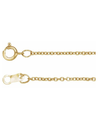 Adjustable Chain Bracelet, 1mm Diamond-Cut Cable Chain - CH1101AB