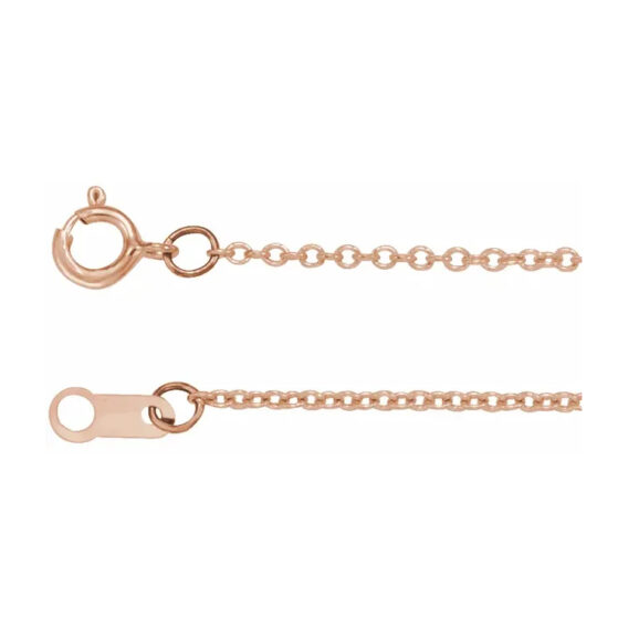 Adjustable Chain Bracelet, Diamond-Cut Cable Chain 1mm - CH123AB - Image 3