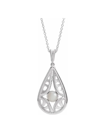 Vintage-Inspired Pearl Necklace 8693