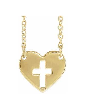Heart Cross Necklace  - 86621