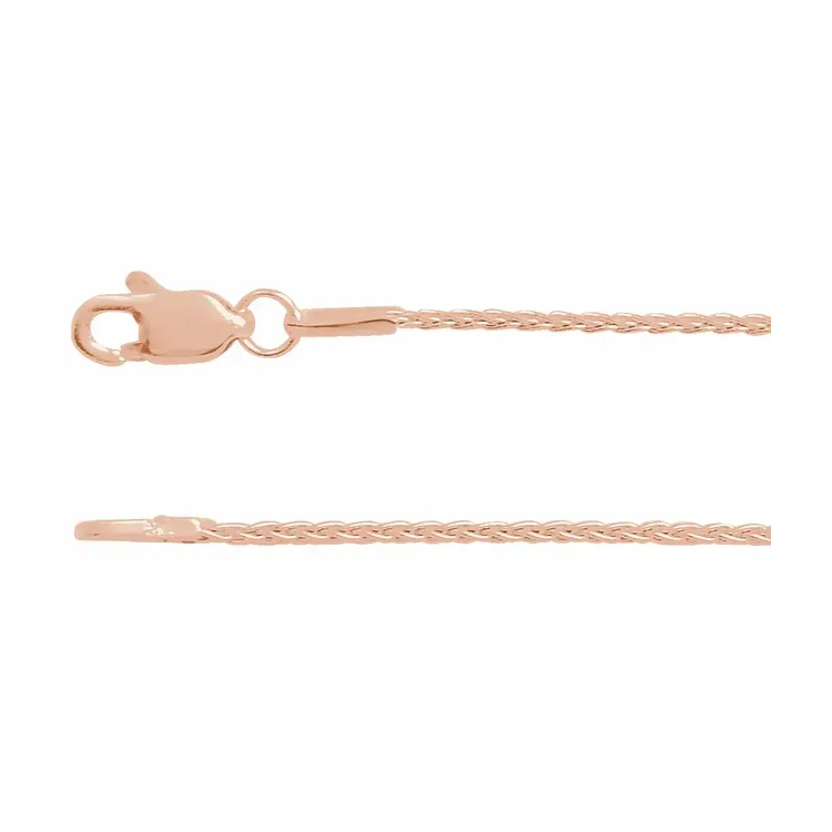 Chain Necklace, (1mm, 1.25mm, 1.5mm, 1.8mm, 2.4mm) Wheat Style Chain - CH1073 - Image 4