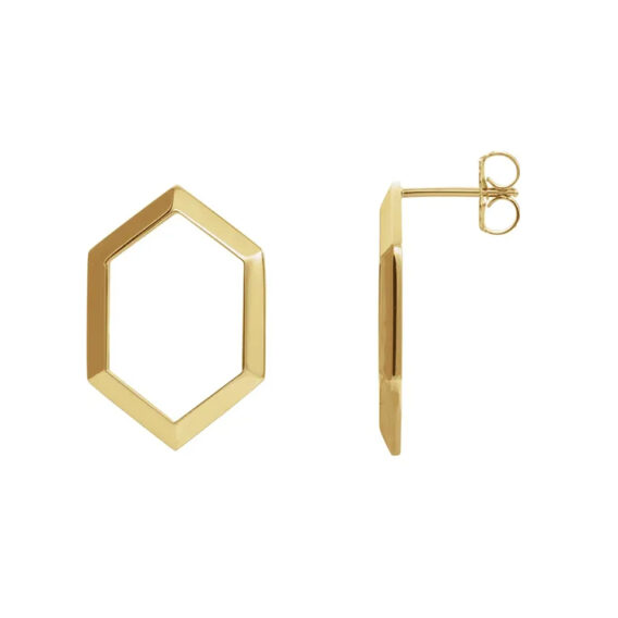 Drop Earrings, Geometric Design - 87020