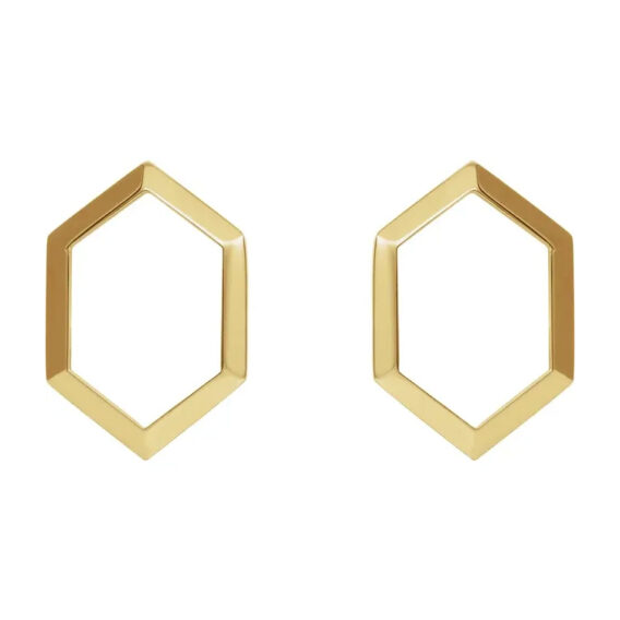 Drop Earrings, Geometric Design - 87020 - Image 2