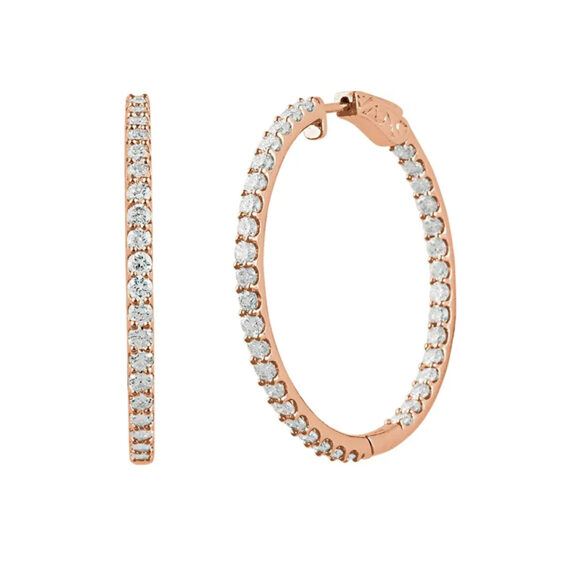 Diamond Hoop Earrings 650183