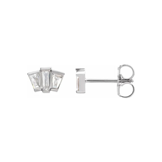 Cluster Diamond Stud Earrings 87034 - Image 2
