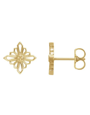Stud Earrings, Vintage Design - 86985