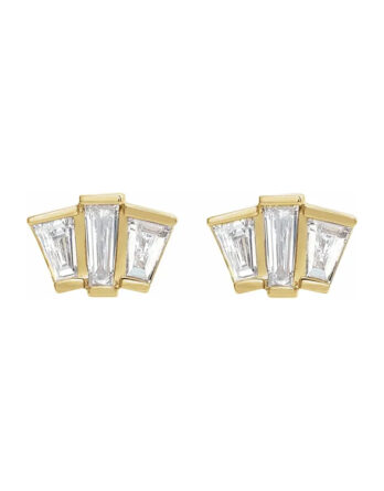 Cluster Diamond Stud Earrings 87034