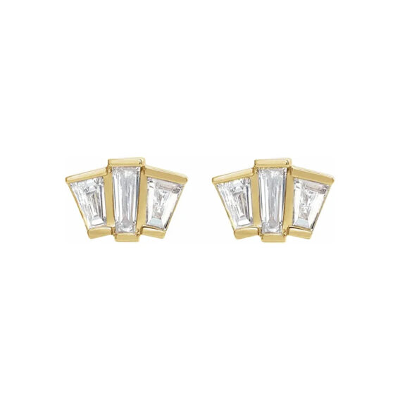 Cluster Diamond Stud Earrings 87034