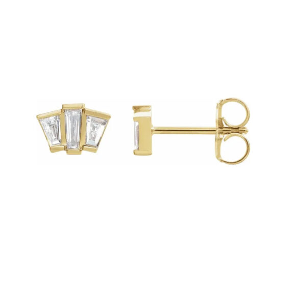 Cluster Diamond Stud Earrings 87034 - Image 3