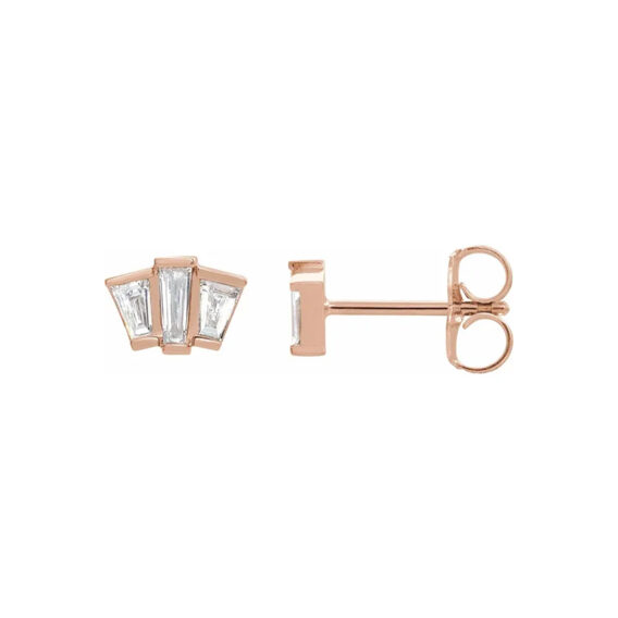 Cluster Diamond Stud Earrings 87034 - Image 4