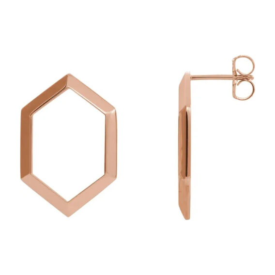 Drop Earrings, Geometric Design - 87020 - Image 4