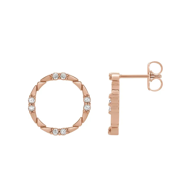 Diamond Hoop Earrings 87018 - Image 4