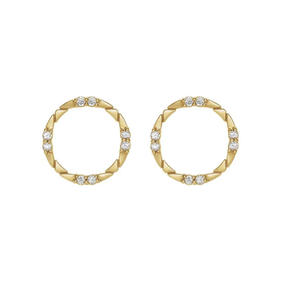 Diamond Hoop Earrings 87018 - Image 2