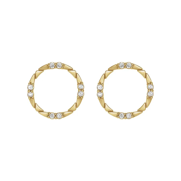 Diamond Hoop Earrings 87018 - Image 2