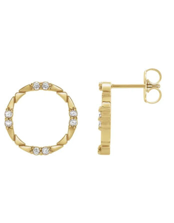 Diamond Hoop Earrings 87018