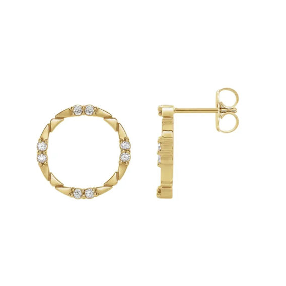 Diamond Hoop Earrings 87018