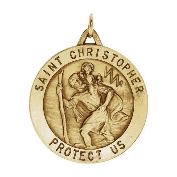 St. Christopher Medal, Pendant or Necklace - R5024 POPULAR CHOICE - Image 11