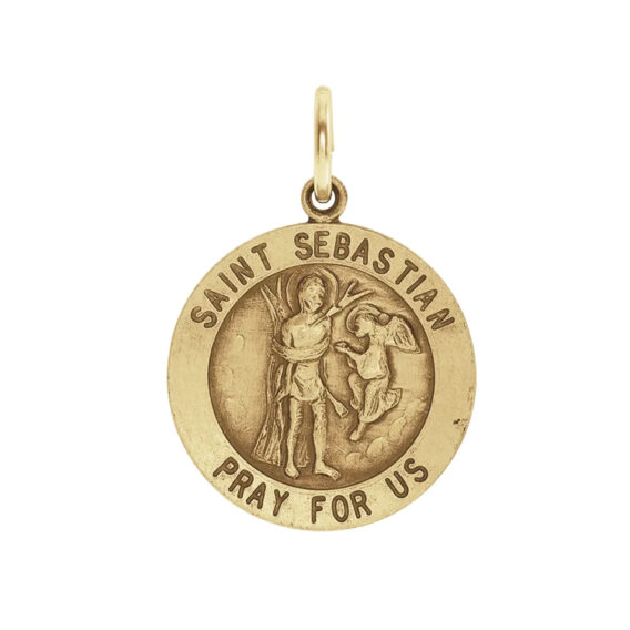 St. Sebastian Medal, Pendant or Necklace - R16332 POPULAR CHOICE - Image 3