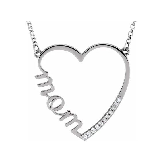 Mom Posh Heart Necklace - 86202 - Image 4