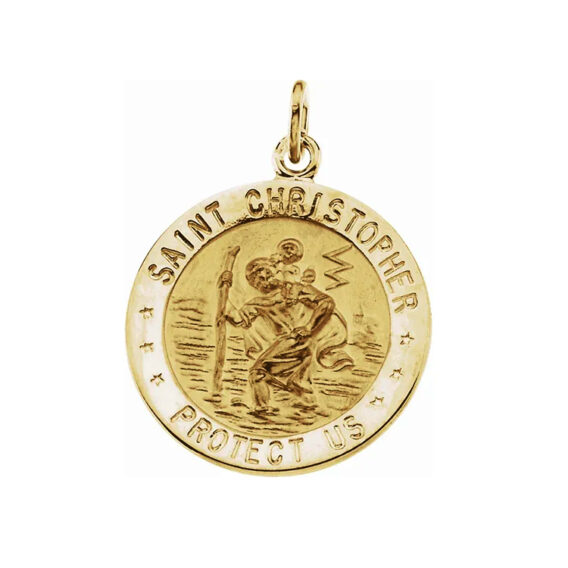 St. Christopher Medal, Pendant or Necklace - R5024 POPULAR CHOICE - Image 5