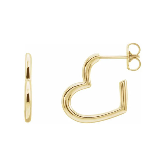 Heart Hoop Earrings 87040 - Image 2