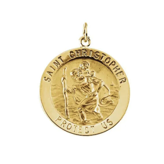 St. Christopher Medal, Pendant or Necklace - R5024 POPULAR CHOICE - Image 7