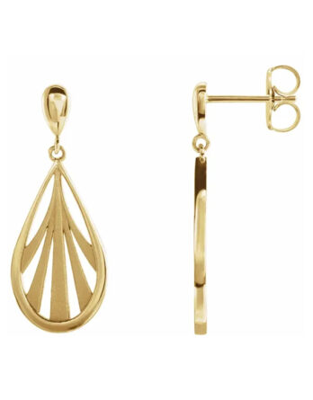 Dangle Earrings, Geometric Design - 87074