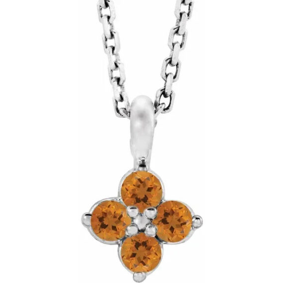 Youth Sterling Silver Birthstone Necklace 86694 - Image 5