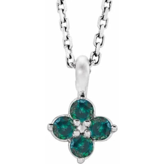 Youth Sterling Silver Birthstone Necklace 86694 - Image 7