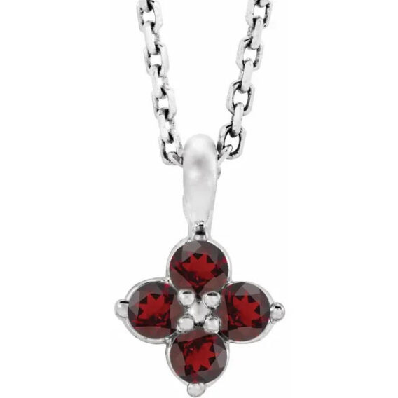 Youth Sterling Silver Birthstone Necklace 86694 - Image 8