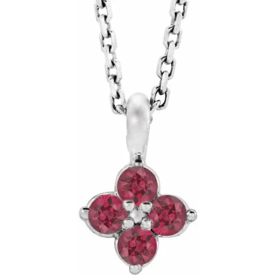 Youth Sterling Silver Birthstone Necklace 86694 - Image 11