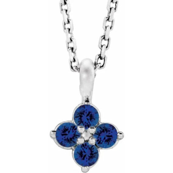 Youth Sterling Silver Birthstone Necklace 86694 - Image 12
