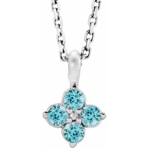 Youth Sterling Silver Birthstone Necklace 86694 - Image 14