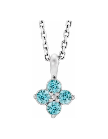 Youth Sterling Silver Birthstone Necklace 86694