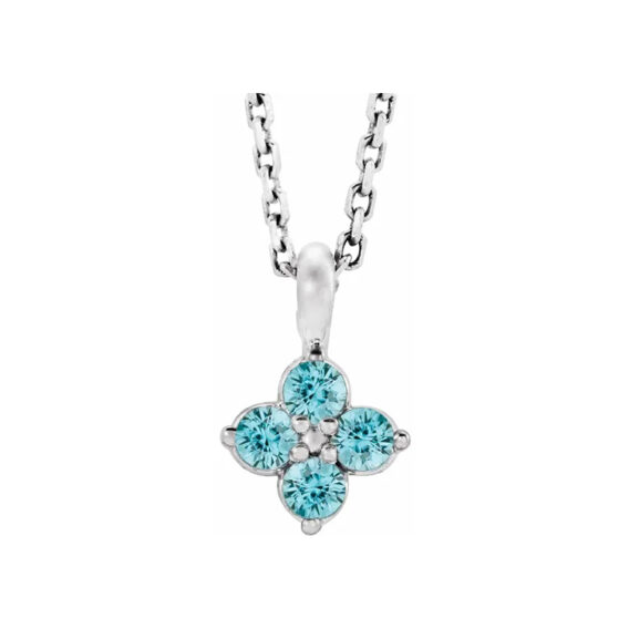 Youth Sterling Silver Birthstone Necklace 86694