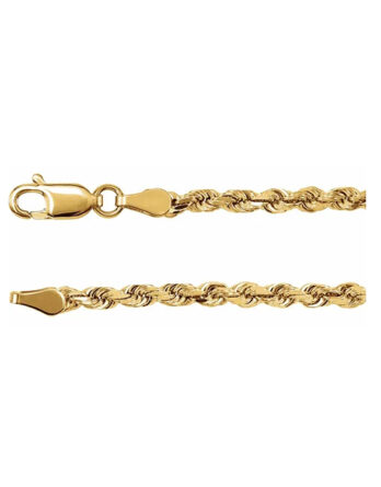Chain Bracelet, 2.8mm Diamond-Cut Rope Chain - CH951