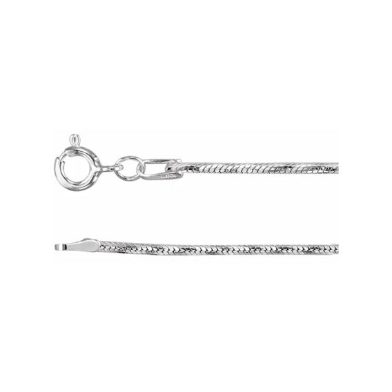 Sterling Silver Chain Necklace, (1.25 or 1.50mm) Snake Diamond Cut Style - CH443 - Image 3