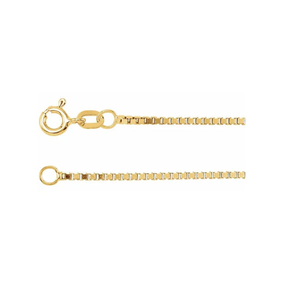 Chain Bracelet, 1.3 mm Diamond-Cut Box Chain - CH489
