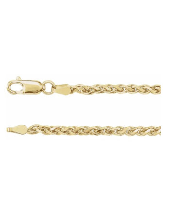 Chain Bracelet, 2.75mm Diamond-Cut Wheat Chain - CH522