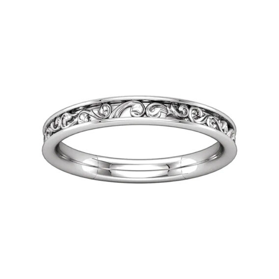 Wedding Band, Sculptural-Inspired Design - 121966 - Image 4