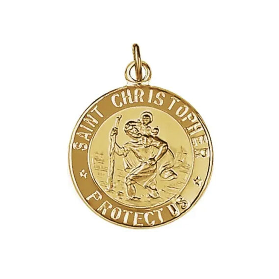 St. Christopher Medal, Pendant or Necklace - R5024 POPULAR CHOICE - Image 8