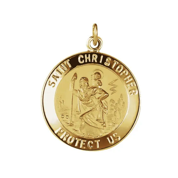 St. Christopher Medal, Pendant or Necklace - R5024 POPULAR CHOICE - Image 9