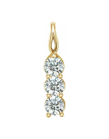 Diamond Pendant, Three-Stone Style - 85982