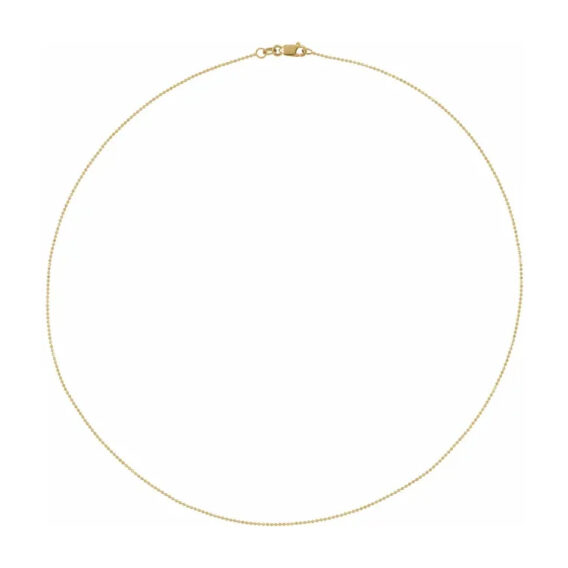 Chain Bracelet, 1mm Diamond-Cut Bead Chain - CH1093 - Image 2