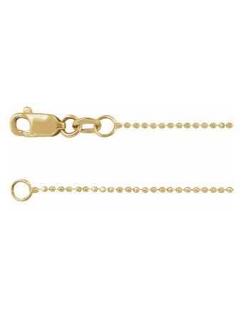 Chain Bracelet, 1mm Diamond-Cut Bead Chain - CH1093