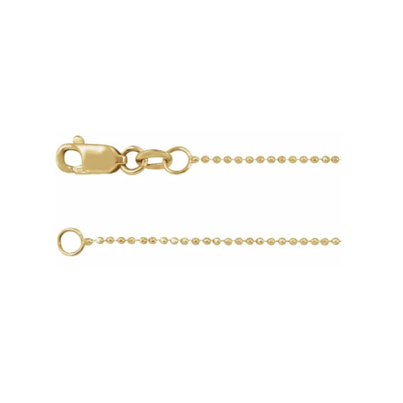 Chain Bracelet, 1mm Diamond-Cut Bead Chain - CH1093