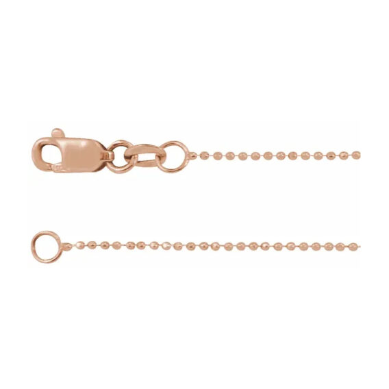 Chain Bracelet, 1mm Diamond-Cut Bead Chain - CH1093 - Image 4